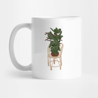 Calathea plant on a chair Mug